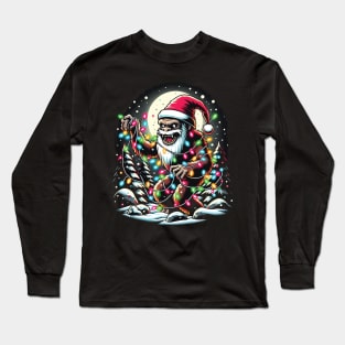 bigfoot christmas String Lights Long Sleeve T-Shirt